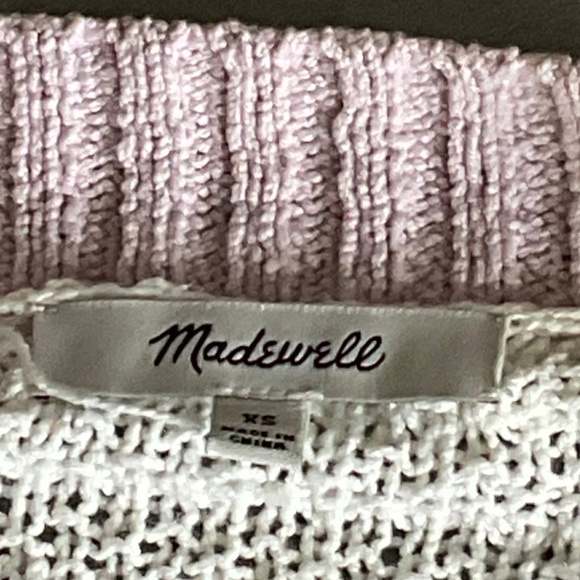 Sweet lil’ Madewell cream and lilac cardigan sweater - Picture 11 of 15